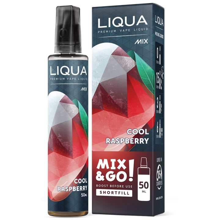 E-liquide LIQUA 50 ml Mix & Go Cool Raspberry / Framboise Glacée