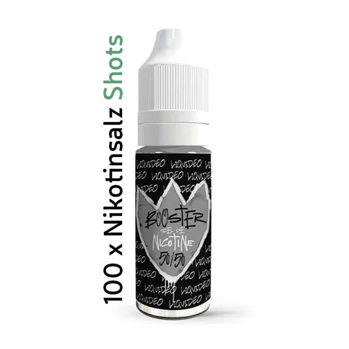 Booster de nicotine aux sels Liquideo 20 mg – 50PG/50VG – Lot de 100