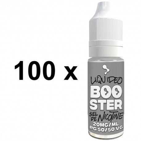 Booster de nicotine aux sels Liquideo 20 mg – 50PG/50VG – Lot de 100