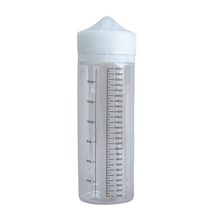 Empty graduated bottle PET ML+MG 250 ml